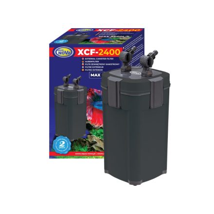 AquaNova XCF-2400 külső szűrő - töltettel és 9W UVC lámpával