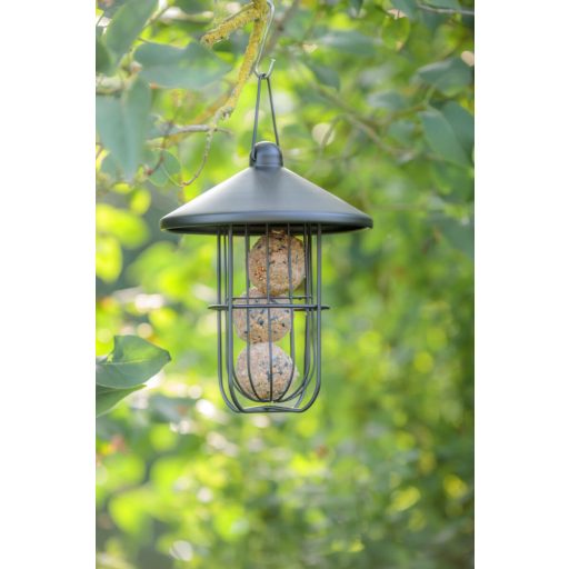 Faggyúgolyó tartó 19x24cm - fekete fém