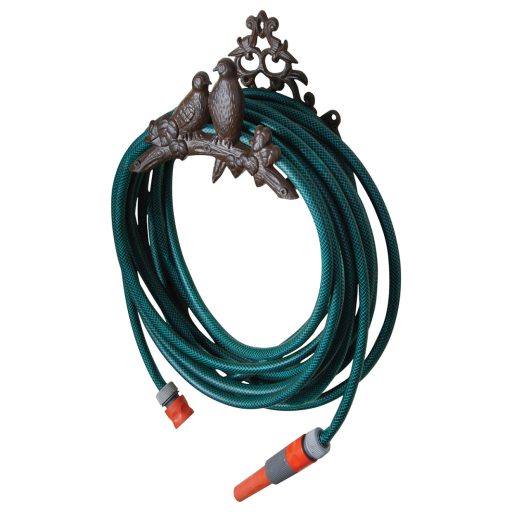 Öntöttvas tömlőtartó - madaras - 25x19cm