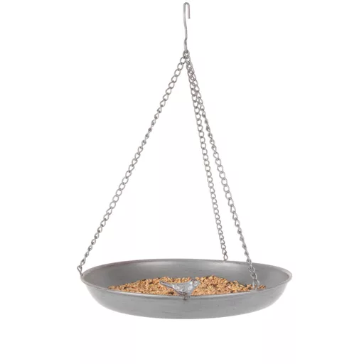 Kültéri madáritató - fürdő - akasztható öntöttvas - 1 madár dísszel - 30,5cm - Esschert Design