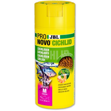 JBL ProNovo Cichlid Grano M 250ml - akváriumi haltáp