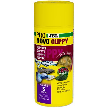 JBL ProNovo Guppy Flakes S 250ml - akváriumi haltáp