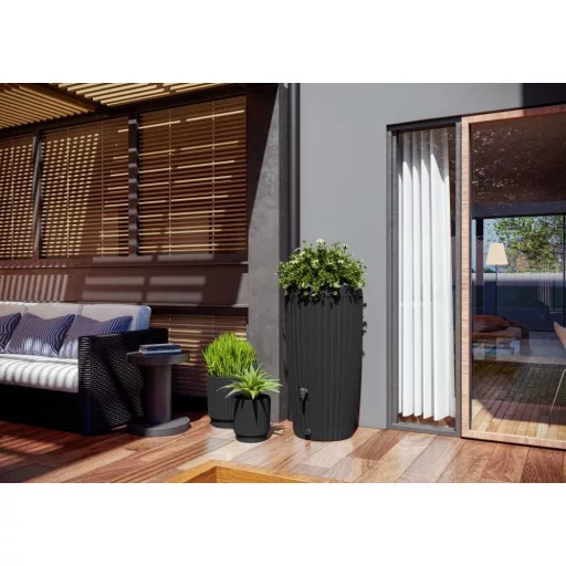 MIKA Esővízgyűjtő tartály -  antracit - 240 liter