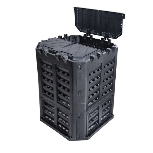 Kerti komposztáló - 480 literes - fekete műanyag