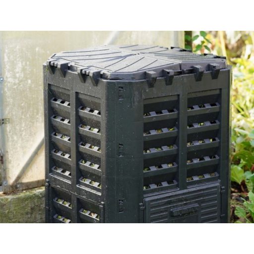 Kerti komposztáló - 480 literes - fekete műanyag