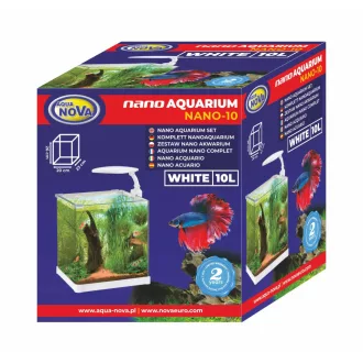 AquaNova Nano akvárium szett 10l - fehér