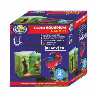 AquaNova Nano akvárium szett 21l - fekete