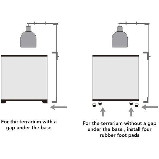 Repti-Zoo terrárium lámpatartó állvány - dupla