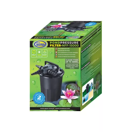 Aqua Nova NFF-15000 kerti tó nyomásszűrő + UVC 36W