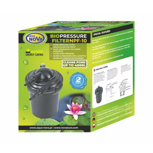Aqua Nova NPF-10 kerti tó nyomásszűrő + UVC 7W