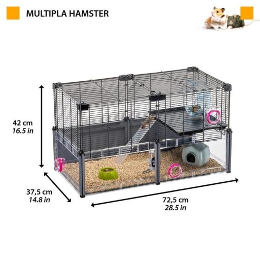 Ferplast Multipla Hamster - Hörcsög - egér ketrec és terrárium - 72x37x42cm