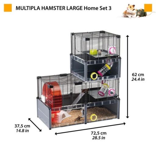 Ferplast Multipla Hamster Large - Hörcsög - egér ketrec és terrárium - 107x37x42cm