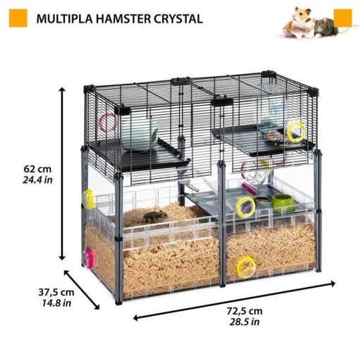 Ferplast Multipla Hamster Crystal - Hörcsög - egér ketrec és terrárium - 72x37x62cm