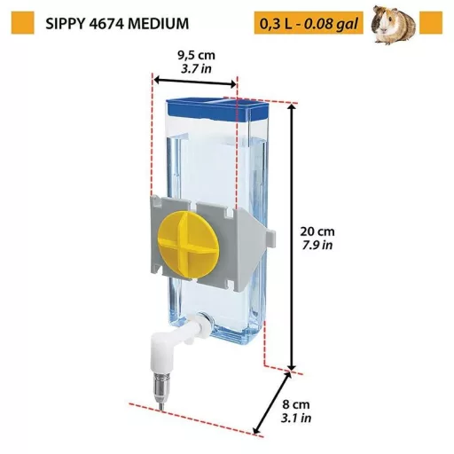 Ferplast Sippy 4674 Medium - rágcsáló itató 300ml