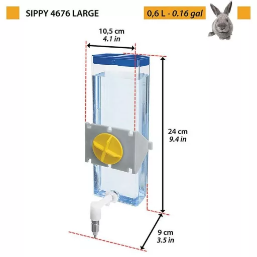 Ferplast Sippy 4674 Large - rágcsáló itató 600ml
