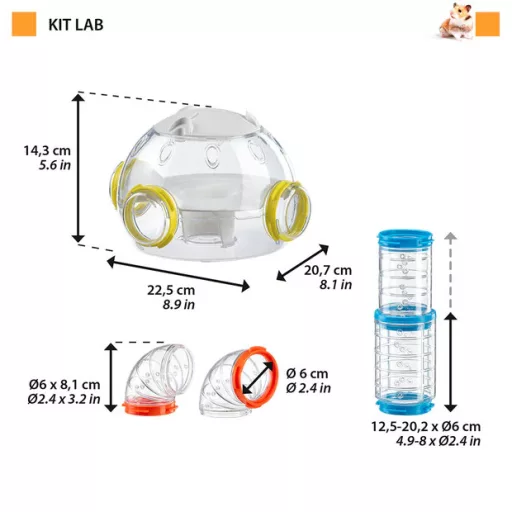 Ferplast KIT LAB kiegészítő készlet  - Hörcsög ketrec csőrendszer bővítéséhez