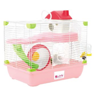   HapPet Gremi Cozzy Cottage L - Hörcsög ketrec rózsaszín - 36x26x33cm