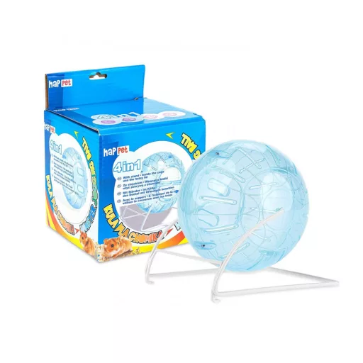 HapPet futógömb rágcsálóknak állvánnyal - 14,5cm