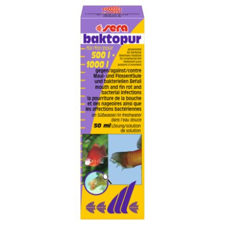 Sera Baktopur akváriumi gyógykészítmény - 50 ml - (bakteriális fertőzésekre)