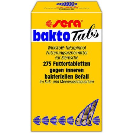 Sera Bakto Tabs gyógyeleség akváriumi és kerti tavi halaknak - 275 tabletta