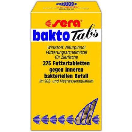 Sera Bakto Tabs gyógyeleség akváriumi és kerti tavi halaknak - 275 tabletta