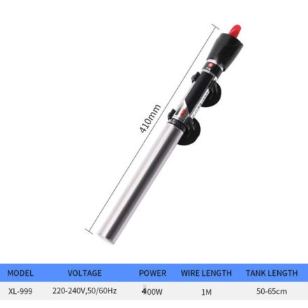 XiLong XL-999 fém édesvizi akváriumi automata fűtő 400W