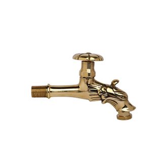   Kerti csap fényes réz sárkányos - 1/2" gyorscsatlakozóval