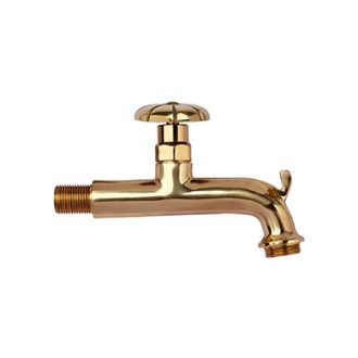   Kerti csap fényes réz tekerős - 1/2" gyorscsatlakozóval