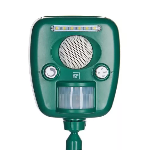 Swissinno Ultrahangos szolár, kutya-macska, nyest, nyúl riasztó PRO 150 m2 területre