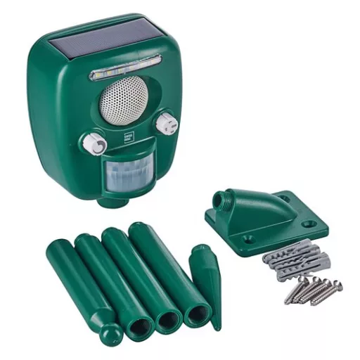 Swissinno Ultrahangos szolár, kutya-macska, nyest, nyúl riasztó PRO 150 m2 területre