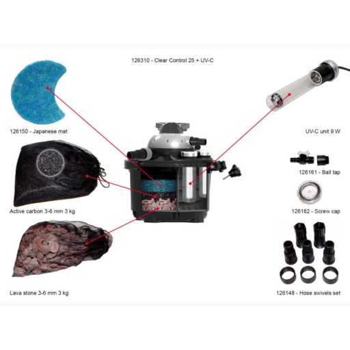 Velda ClearControl 25 nyomásszűrő + UVC 9W - 10m3