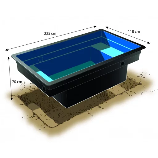 Ubbink tómeder - Quadra C2 1500 liter - 225x118x70cm