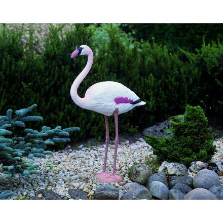 Rózsaszín flamingó, 90cm élethű állatfigura