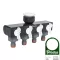 BRADAS White Line 1"-3/4" BM 4 utas elzárható csapcsatlakozó standard - WL-3033