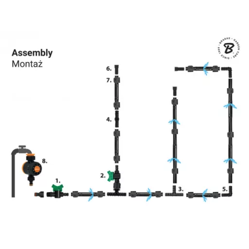 Bradas csepegtetőcső szett - 50m