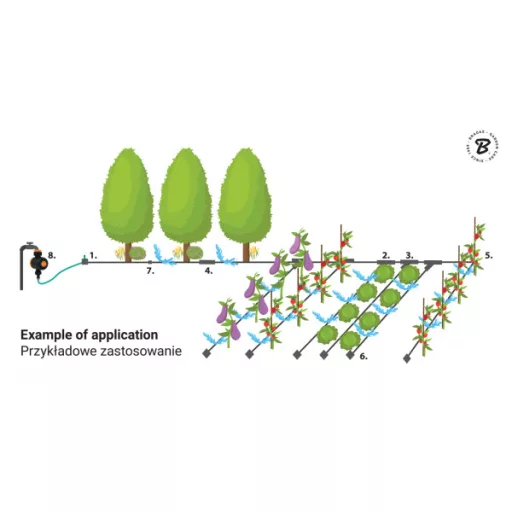 Bradas csepegtetőcső szett - 50m