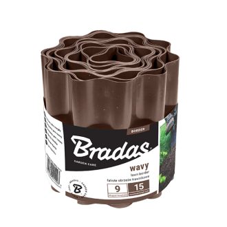 Bradas hullámos gyepszegély 20cm x 9m - barna