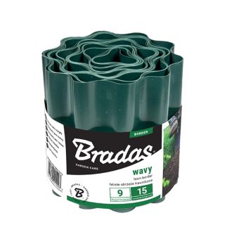 Bradas hullámos gyepszegély 20cm x 9m - zöld