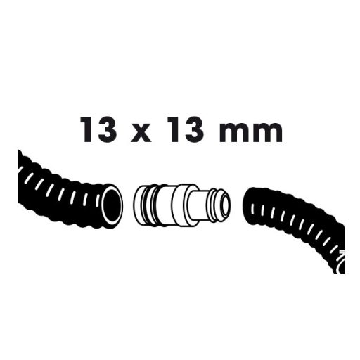 Toldó idom - spiráltömlő csatlakozó - 13mm