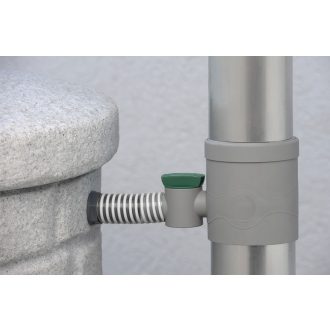   Rewatec Arves Esővízgyűjtő tartály bekötő - vízlopó - szürke ereszcsatornaszűrő csappal