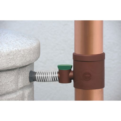 Rewatec Arves Esővízgyűjtő tartály bekötő - vízlopó - szürke ereszcsatornaszűrő csappal