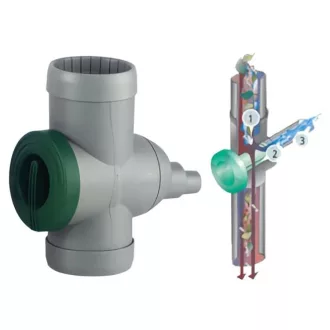   Rewatec Arves Inox Esővízgyűjtő tartály bekötő - vízlopó - szürke ereszcsatornaszűrő csappal