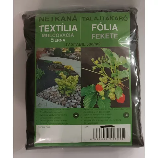 Geotextília 1,6x10m 50g/m2 - fekete talajtakaró