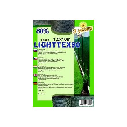 Árnyékoló háló LIGHTTEX90  80% 1,5x10méter