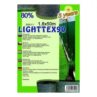 Árnyékoló háló LIGHTTEX90  80% 1,8x50méter