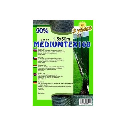 Árnyékoló háló MEDIUMTEX160  90% 1,5x50méter