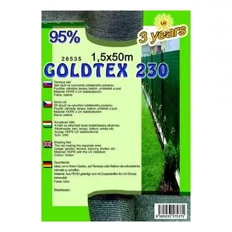 Árnyékoló háló GOLDTEX230  95% 1,5x50méter