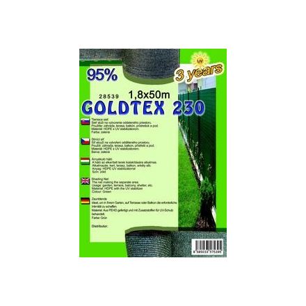 Árnyékolóháló 1,8x50méter 95% GOLDTEX230