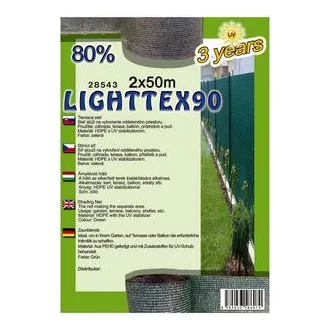 Árnyékoló háló LIGHTTEX90  80% 2x50méter