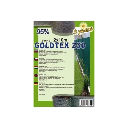 Árnyékoló háló GOLDTEX230  95% 2x10méter